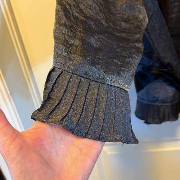 R & M Richards Evening Metallic Grey Fancy Blazer - Picture 3 of 14